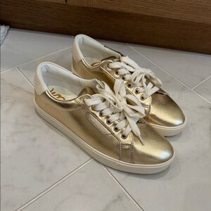 Sam Edelman gold sneakers